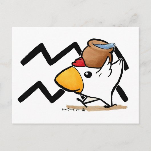 Aquarius Chicken Briefkaart (Voorkant)