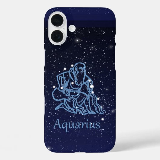 Aquarius Constellation and Zodiac Sign with Stars Case-Mate iPhone Case (Achterkant)