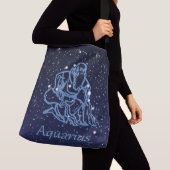 Aquarius Constellation and Zodiac Sign with Stars Crossbody Tas (Dichtbij)