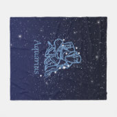 Aquarius Constellation and Zodiac Sign with Stars Fleece Deken (Voorkant (Horizontaal))