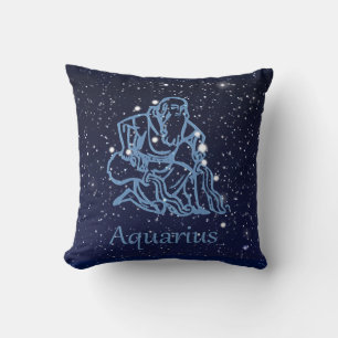 Aquarius Constellation and Zodiac Sign with Stars Kussen