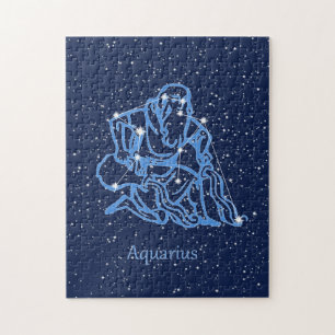 Aquarius Constellation and Zodiac Sign with Stars Legpuzzel