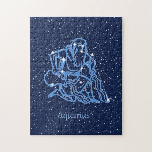 Aquarius Constellation and Zodiac Sign with Stars Legpuzzel (Verticaal)