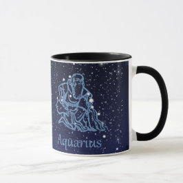 Aquarius Constellation and Zodiac Sign with Stars Mok