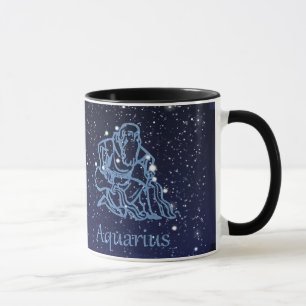Aquarius Constellation and Zodiac Sign with Stars Mok