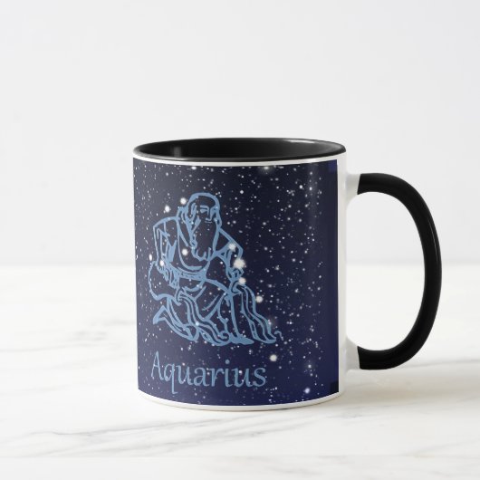Aquarius Constellation and Zodiac Sign with Stars Mok (Rechts)