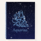 Aquarius Constellation and Zodiac Sign with Stars Notitieboek (Voorkant)