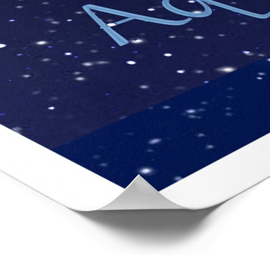 Aquarius Constellation and Zodiac Sign with Stars Poster (Hoek)