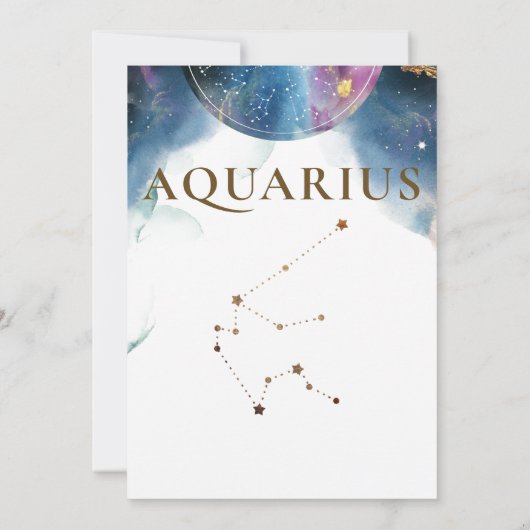 Aquarius Constellation, Celestial Table Number (Achterkant)