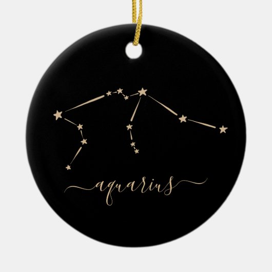 Aquarius Constellation Ceramic Ornament (Voorkant)