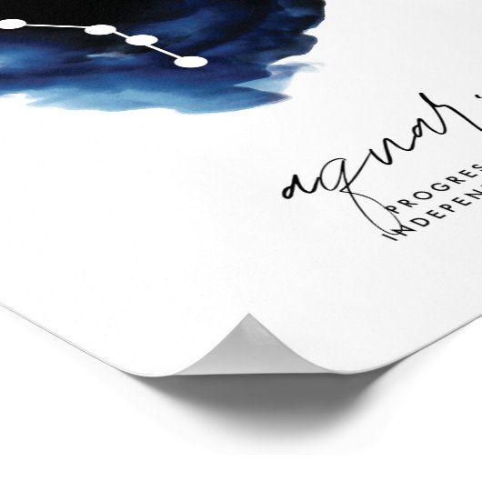 Aquarius Constellation Character Traits Poster (Hoek)