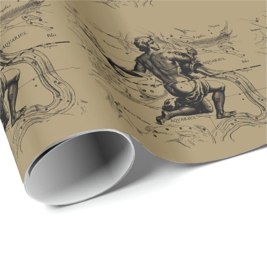 Aquarius Constellation door Hevelius 1690 Cadeaupapier (Rol Hoek)