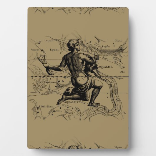  Aquarius Constellation door Hevelius 1690 Fotoplaat (voorkant)