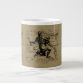  Aquarius Constellation door Hevelius 1690 Grote Koffiekop (Voorkant)