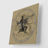  Aquarius Constellation door Hevelius 1690 Vierkante Klok (Hoek)