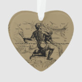 Aquarius Constellation Hevelius 1690 Engraving Ornament (achterkant)