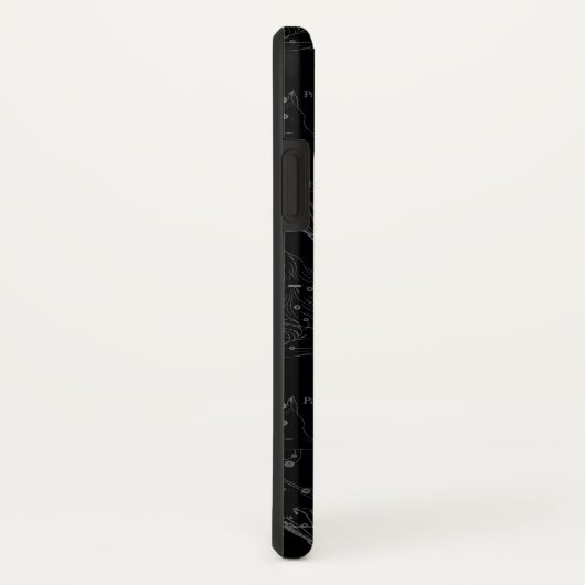 Aquarius Constellation Hevelius 1690 on Black Case-Mate iPhone Case (Achterkant/rechts)