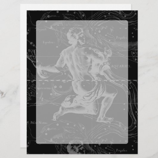  Aquarius Constellation Hevelius circa 1690 (Voorkant / Achterkant)
