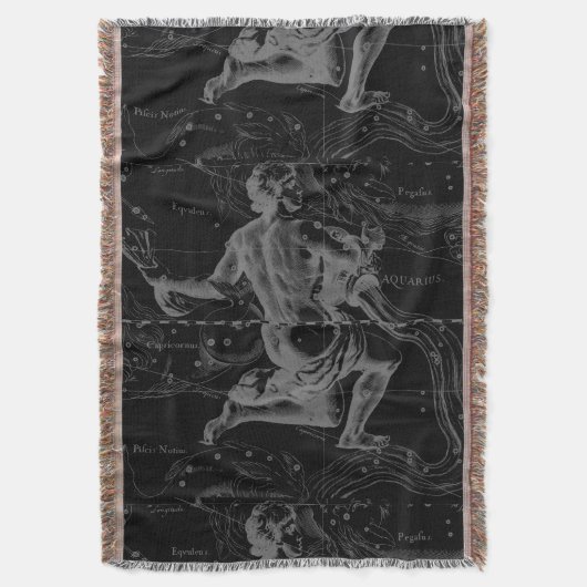 Aquarius Constellation Hevelius circa 1690 Deken (Voorkant Verticaal)