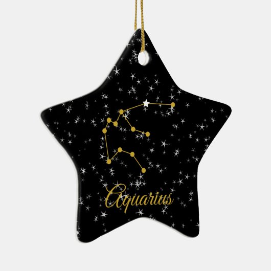 Aquarius Constellation Keramisch Ornament (Rechts)