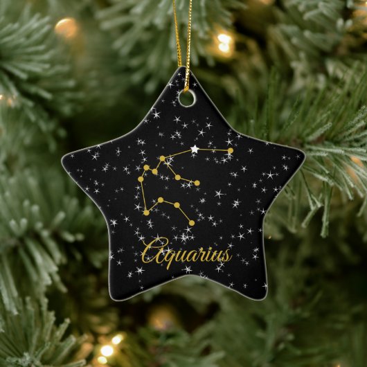 Aquarius Constellation Keramisch Ornament (Boom)