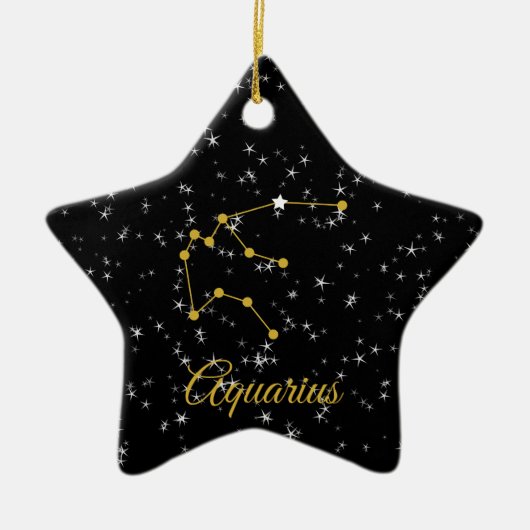Aquarius Constellation Keramisch Ornament (Voorkant)