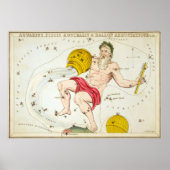 Aquarius Constellation Map (1825) Poster (Voorkant)