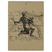 Aquarius Constellation Map door Hevelius Klembord (Achterkant)
