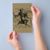 Aquarius Constellation Map Hevelius 1690 op Taupe Flyer (Hand)