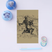 Aquarius Constellation Map Hevelius 1690 op Taupe Flyer (Enkel)