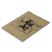 Aquarius Constellation Map Hevelius 1690 op Taupe Notitieboek (Linkerzijde)