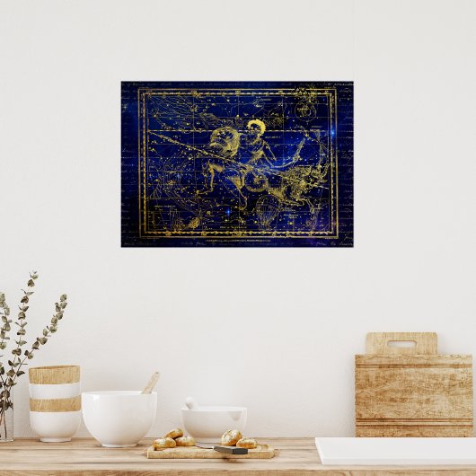 aquarius constellation poster (Keuken)