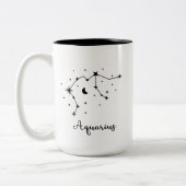 Aquarius Constellation Tweekleurige Koffiemok (Links)
