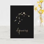 Aquarius Constellation Zodiac Kaart (Gele Bloem)