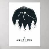 Aquarius Constellation Zodiac Poster (Voorkant)