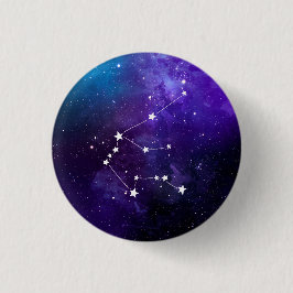 Aquarius Constellation Zodiac Ronde Button 3,2 Cm