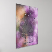 Aquarius Constellation Zodiac Sign Paars Folie Afdrukken (Laagn)