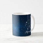 Aquarius Constellation Zodiac Star Sign Koffiemok (Voorkant rechts)