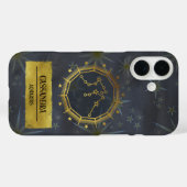 Aquarius Dark Zodiac Astrologie: Zwart en Goud Case-Mate iPhone Case (Achterkant (horizontaal))