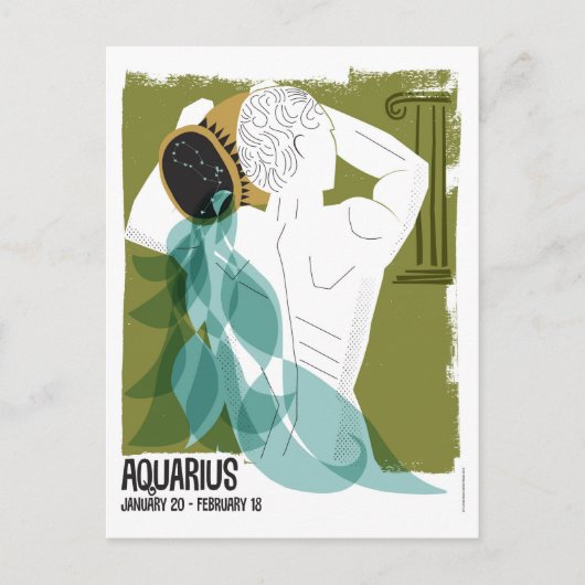 Aquarius de dierentuin van de waterdrager briefkaart (Voorkant)