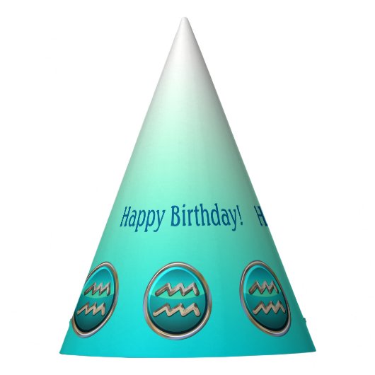 Aquarius - de dierentuin van de waterdrager feesthoedjes (Voorkant)