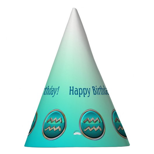 Aquarius - de dierentuin van de waterdrager feesthoedjes (Rechts)