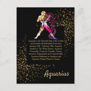 Aquarius de waterdrager briefkaart