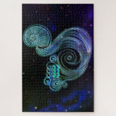 aquarius de waterdrager de zodische puzzel legpuzzel (Verticaal)