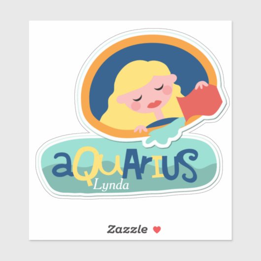Aquarius de waterdrager dierentuin sticker (Vel)