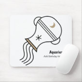 Aquarius de waterdrager gepersonaliseerde diersoor muismat (Met muis)