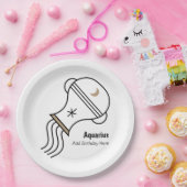 Aquarius de waterdrager gepersonaliseerde partij g papieren bordje (Feest)