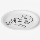 Aquarius de waterdrager gepersonaliseerde partij g papieren bordje (Gekanteld)