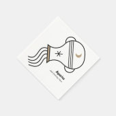 Aquarius de waterdrager gepersonaliseerde partij g servet (Hoek)