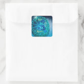 Aquarius de waterdrager Horoscope Vierkante Sticker (Tas)